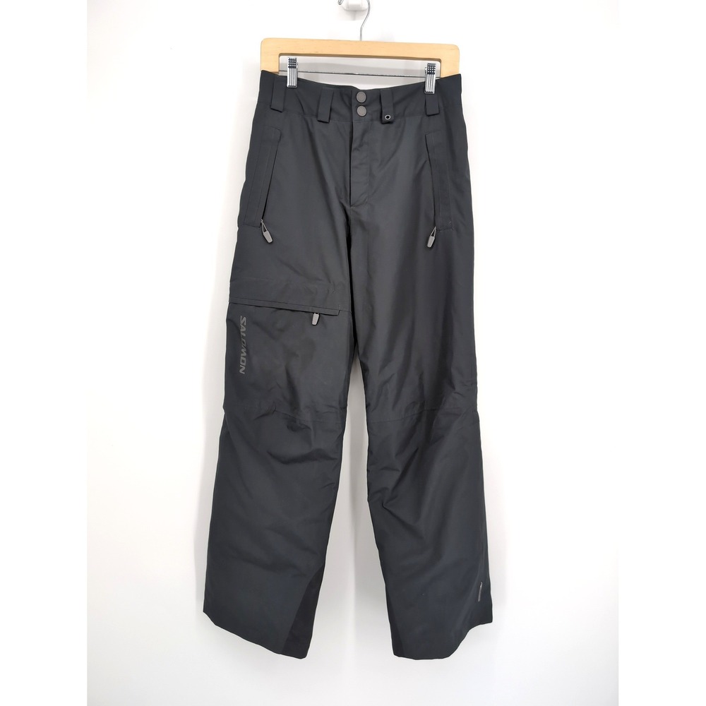 Salomon Snow Pants Black Insulated Cargo Ski Snowboard Mens Size 30